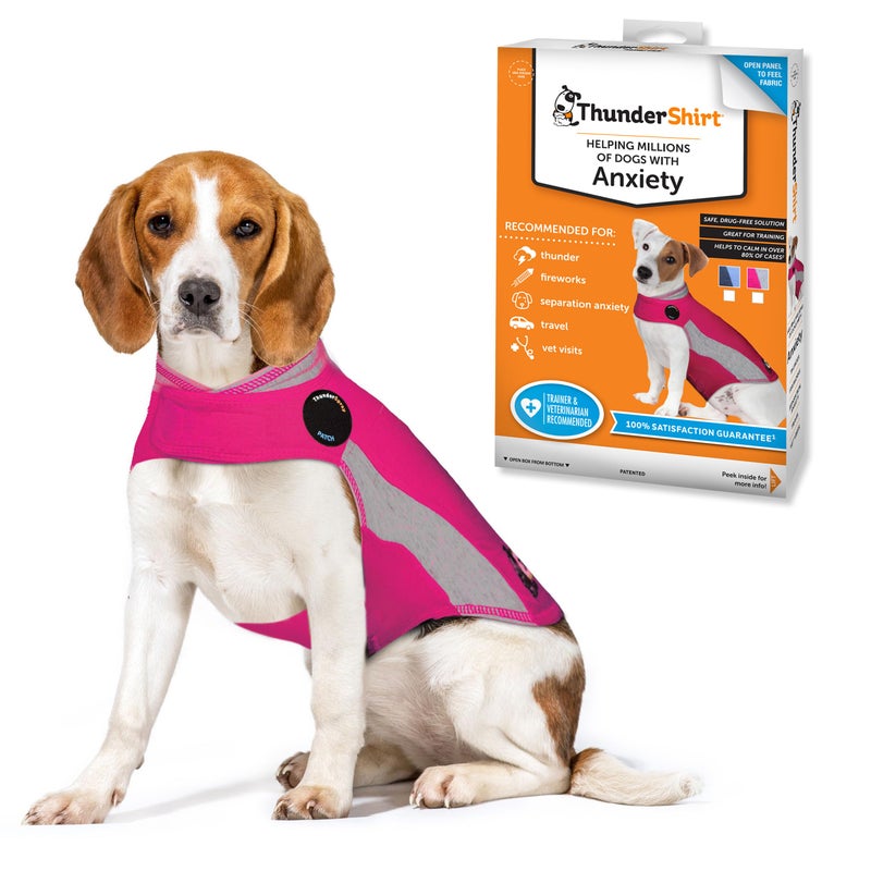 ThunderShirt for Dogs, Medium, Pink Polo - Dog Anxiety Vest - Image 1